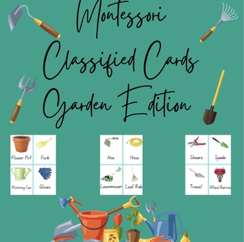 Preview of Montessori Classified Cards Gardening Edition 