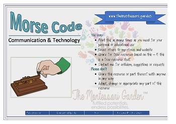 Preview of Montessori Classified Cards: The Morse Code