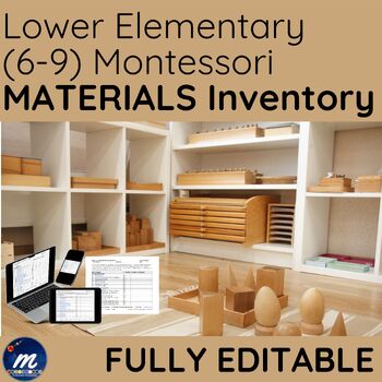 Preview of Montessori Classroom Materials List for Lower Elementary Organization & Control