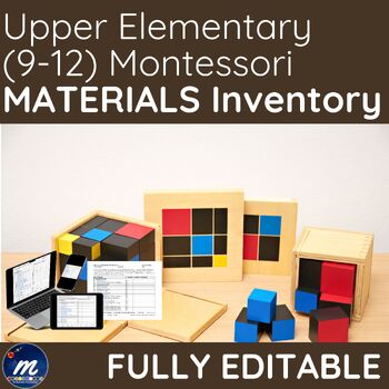 Preview of Montessori Classroom Materials List for Upper Elementary Organization & Control