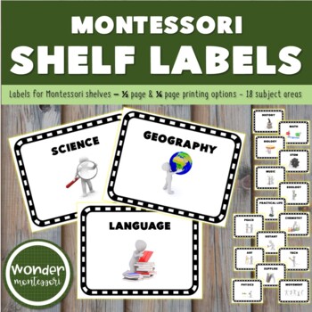 Preview of Montessori Classroom Shelf Labels