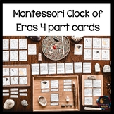 Montessori Clock of Eras 4 part cards and booklet