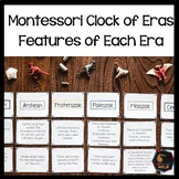 Montessori Clock of Eras features of each Geological era