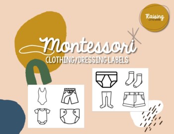 Preview of Montessori Clothing Labels for Wardrobe, Dresser, Dressing Routine