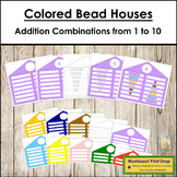 Montessori Colored Bead Houses - Addition Combinations 1 t