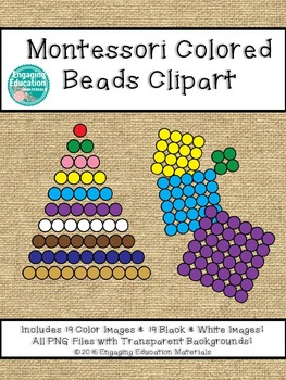 Preview of Montessori Colored Beads Clipart