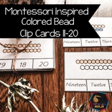 Montessori Colored Beads Teen number clip cards 11-20