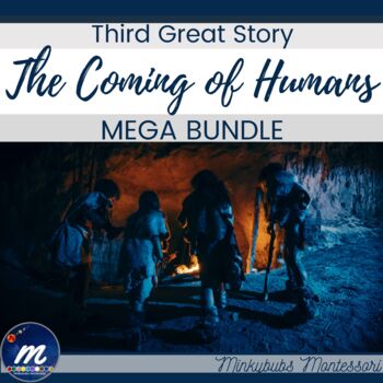 Preview of Montessori Coming of Humans Third Great Lesson Story MEGA BUNDLE Media DL