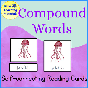 Montessori Homeschool COMPOUND WORDS Match Card Language Word Study three part 