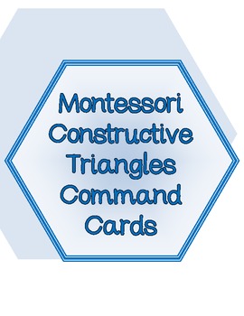 Preview of Montessori Constructive Triangle Command Cards