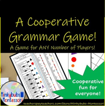 Preview of Montessori Cooperative Grammar Fill In Blanks Game for Any Number of Players FUN