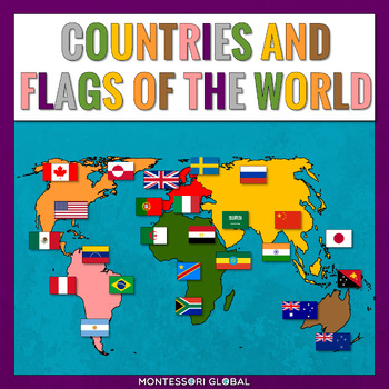 Preview of Montessori Countries and Flags of the World