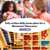 Montessori DAILY Lesson Plan MARCH 4 weeks of curriculum