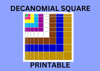 Preview of Montessori Decanomial Square PDF