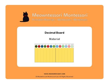 Preview of Montessori Decimal Board Material