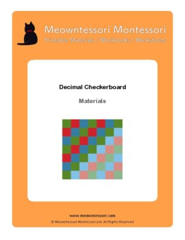 Preview of Montessori Decimal Checkerboard Material