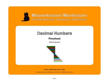 Preview of Montessori Decimal Pinwheel Worksheet