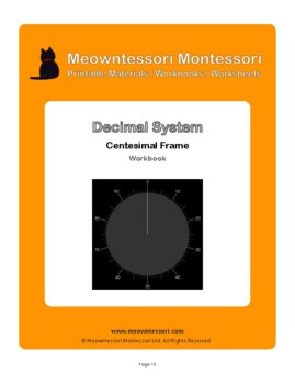 Preview of Montessori Decimal System (Centesimal Frame) Workbook