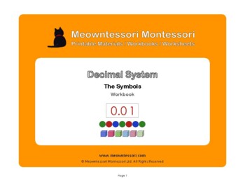 Preview of Montessori Decimal System (The Symbols) Workbook