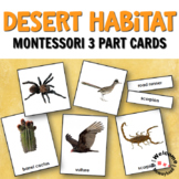 Montessori Desert 3 Part Cards