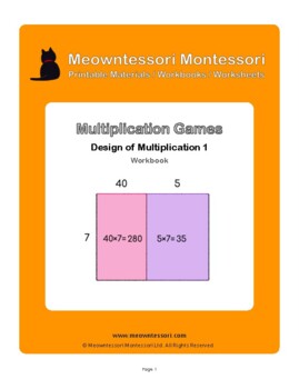 Preview of Montessori Design of Multiplication Introduction Workbook