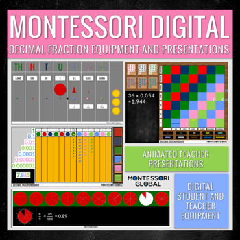 Preview of Montessori Digital Decimal Fraction Equipment and Presentations | Google Slides