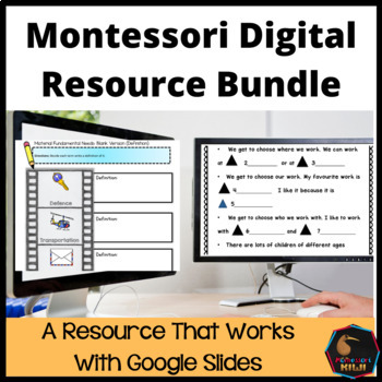 Preview of Montessori Digital Resource Bundle #distancelearning