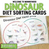 Montessori Dinosaur Activities: Type of Diet Sorting