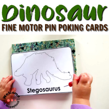 Preview of Montessori Dinosaur Pin Poking Fine Motor Activity