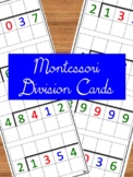 Montessori Division Cards