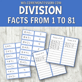 Montessori Division Facts Activities: tables, booklets, eq