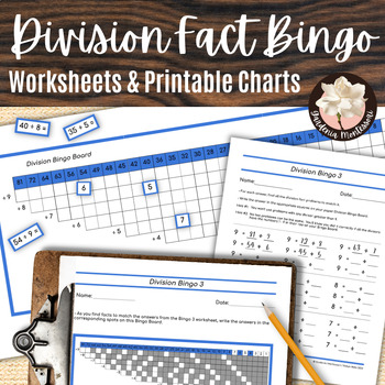 Preview of Montessori Division Facts Bingo - Montessori Math Charts Montessori Math Facts