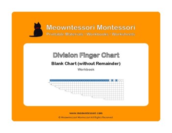 Preview of Montessori Division Finger Chart (Blank) Workbook