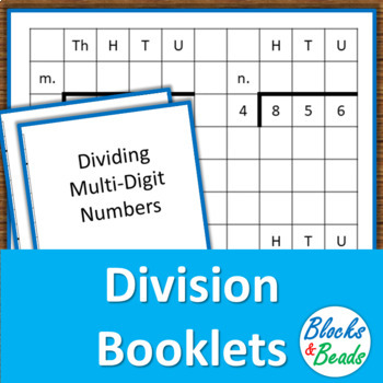 Preview of Montessori: Multi-Digit Division Booklets