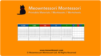 Preview of Montessori Dot Game Addition Worksheet for Google Classroom