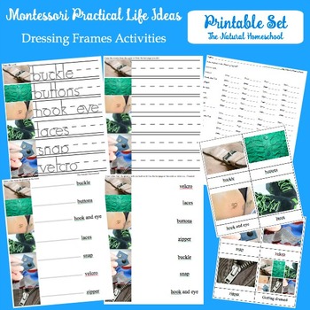 Preview of Montessori Dressing Frames Activities