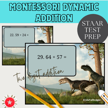 Preview of Montessori Math Addition with regrouping Printable Center Task Cards