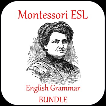 Preview of Montessori EFL/ESL - English Grammar bundle (letter)