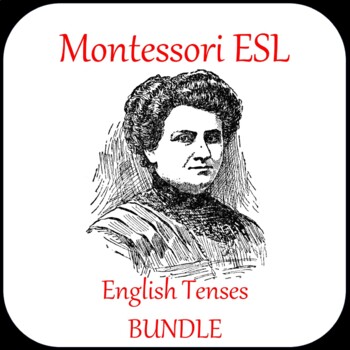 Preview of Montessori EFL/ESL - English Tenses bundle (A4)