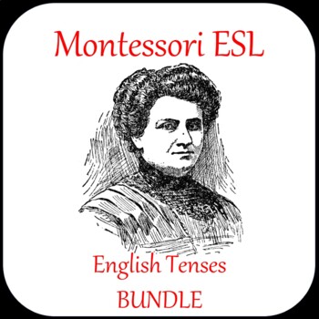 Preview of Montessori EFL/ESL - English Tenses bundle (letter)