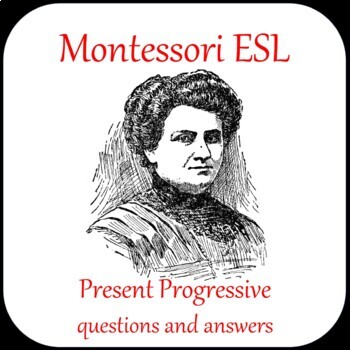 Preview of Montessori EFL/ESL - present progressive questions & answers (A4)