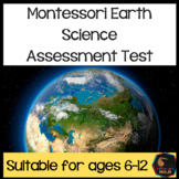 Montessori Earth Science  test for assessment