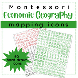 Montessori Economic Geography Mapping Icons