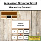 Montessori Elementary Grammar Box 3 - Adjectives (color borders)