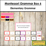 Montessori Elementary Grammar Box 6 - Adverbs (color borders)