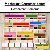 Montessori Elementary Grammar Boxes 2 - 9  Bundle (Color Borders)
