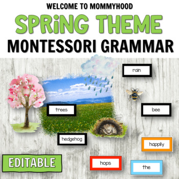 Preview of Montessori Elementary Grammar: Spring Theme Grammar Farm