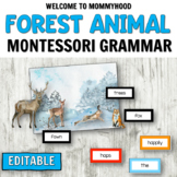 Montessori Elementary Grammar: Winter Forest Animal Grammar Farm
