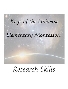 Preview of Montessori Elementary Introductory Research Skills - Preview