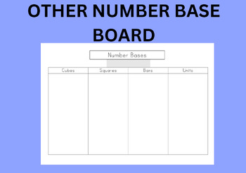 Preview of Montessori Elementary Other Number Base Board